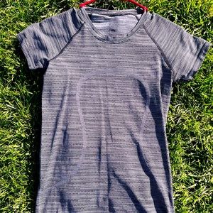 Black and white striped fabric